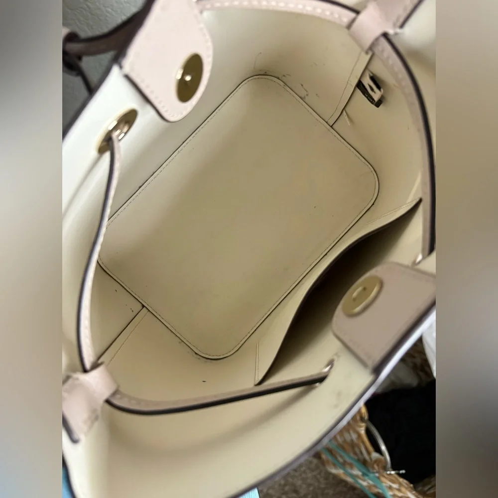 Kate Spade Eva Bucket Bag Cream Tan Crossbody